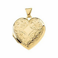 14K Yellow Heart Locket